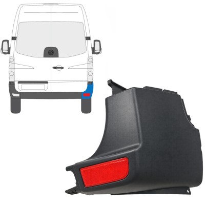 Lökhárító sarok fényvisszaverővel hoz Volkswagen Crafter 2005-2017 / Jobb / Készlet 15553