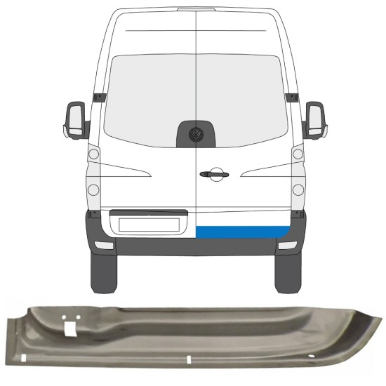 Hátsó ajtó javító panel hoz Volkswagen Crafter 2005-2017 / Jobb 13439