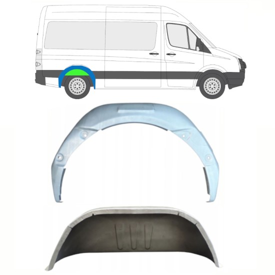 Belső hátsó kerékív javító panel hoz Volkswagen Crafter 2005-2017 / Jobb / Készlet 14321