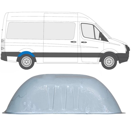 Hátsó kerékív javító panel hoz Volkswagen Crafter 2005-2017 / Bal = Jobb (szimmetrikus) 13612