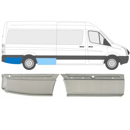 Hátsó sárvédő javító panel hoz Volkswagen Crafter 2005-2017 / Jobb / Készlet 14128