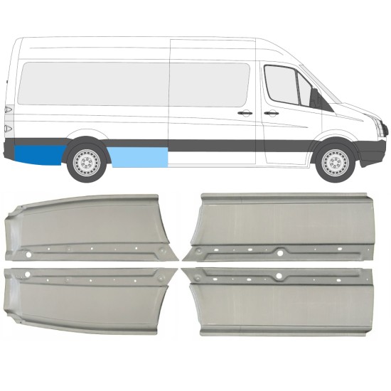 Hátsó sárvédő javító panel hoz Volkswagen Crafter 2005-2017 / Készlet 14486