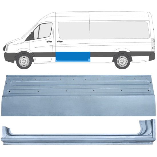 Tolóajtó és küszöb javító panel hoz Volkswagen Crafter 2005-2017 / Bal / Készlet 14318