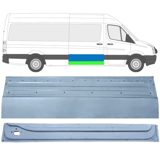 Külső alsó tolóajtó javító panel hoz Volkswagen Crafter 2005-2017 / Jobb / Készlet 14319