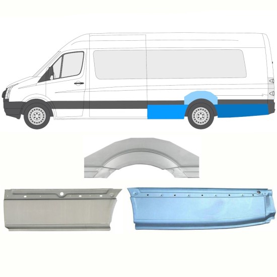 Hátsó sárvédő javító panel hoz Volkswagen Crafter 2005-2017 / Bal / Készlet 13946