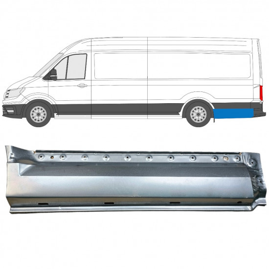 Hátsó sárvédő javító panel hoz Volkswagen Crafter / MAN THE 2017- / XLWB / Bal 11596