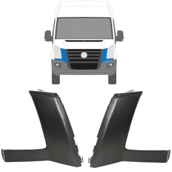 Fényszóró alatti díszítő elem hoz Volkswagen Crafter 2005-2011 / Bal+Jobb / Készlet 16856