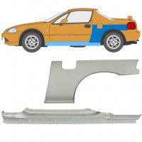 Teljes küszöb és hátsó sárvédő javító panel hoz Honda Civic CRX Del Sol 1992-1998 / Bal 11144