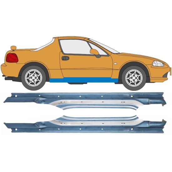 Teljes küszöb hoz Honda Civic Del Sol 1992-1998 / Bal+Jobb / Készlet 10537