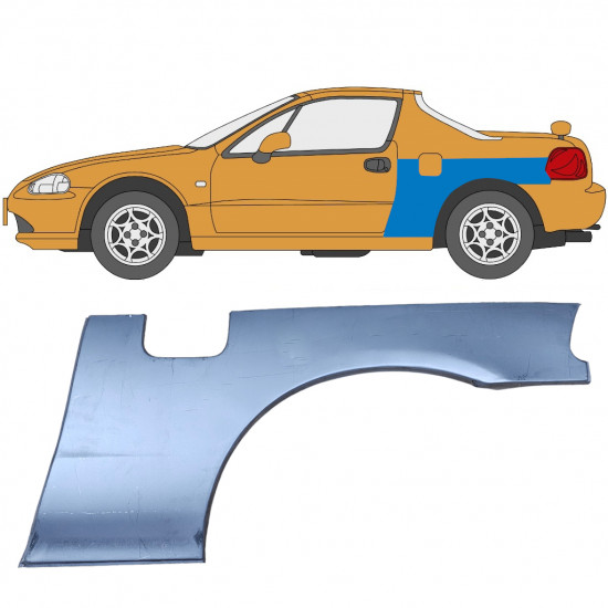 Hátsó sárvédő javító panel hoz Honda Civic CRX Del Sol 1992-1998 / Bal 5645