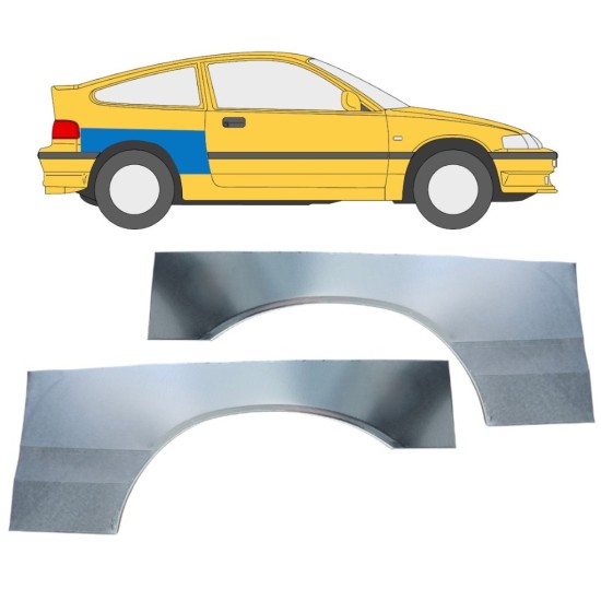 Hátsó sárvédő javító panel hoz Honda CRX 1987-1992 / Bal+Jobb / Készlet 16339