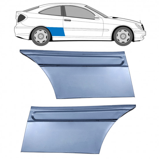 Hátsó sárvédő javító panel hoz Mercedes CL203 2000-2008 / Bal+Jobb / Készlet 9619