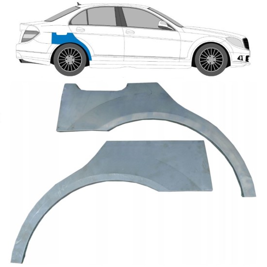 Hátsó sárvédő javító panel hoz Mercedes C-Class W204 2007-2014 / Bal+Jobb / Készlet 10410