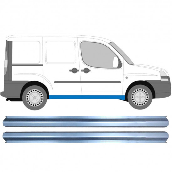 Küszöb javító panel hoz Fiat Doblo 2001-2010 / Készlet 11348