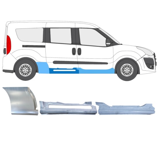 Javító panel készlet hoz Fiat Doblo 2010-2022 / Jobb / 15000