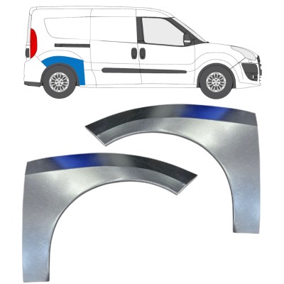 Hátsó sárvédő javító panel hoz Fiat Doblo 2010-2022 / Bal+Jobb / Készlet 15038