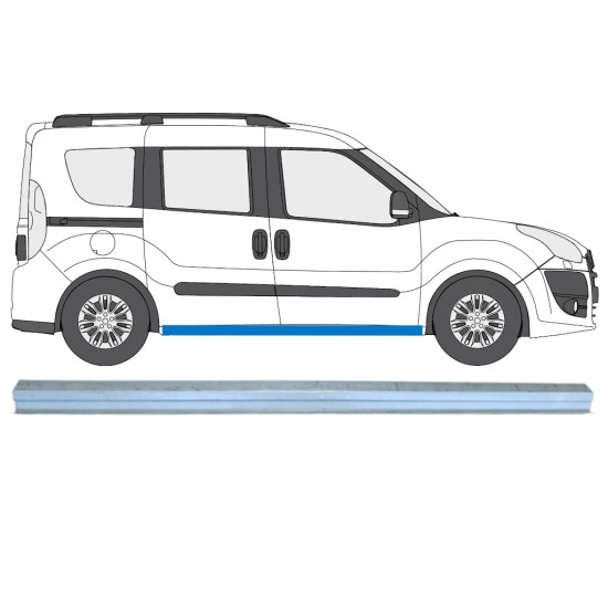 Küszöb javító panel hoz Fiat Doblo 2010-2022 / Bal = Jobb (szimmetrikus) 15357