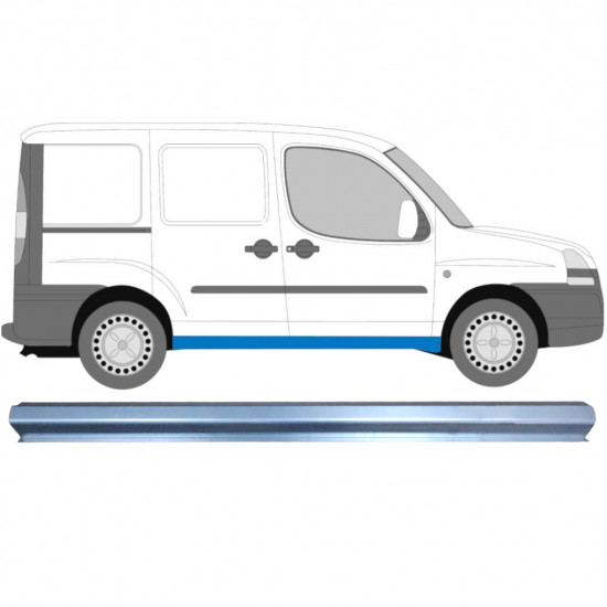 Küszöb javító panel hoz Fiat Doblo 2001-2010 / Bal = Jobb (szimmetrikus) 5456