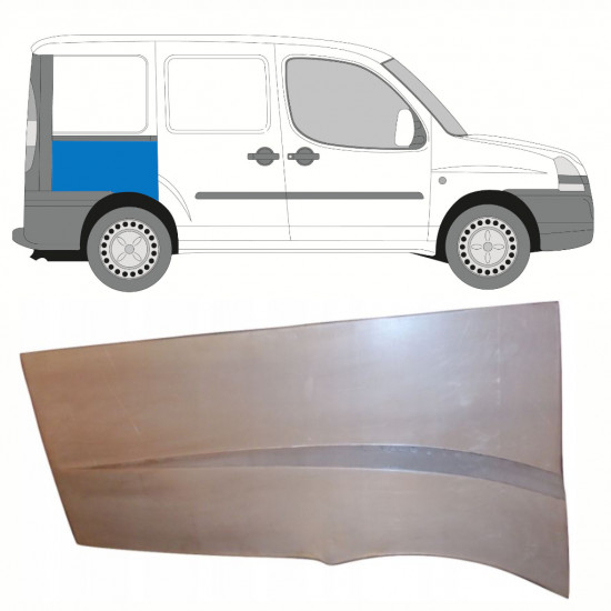 Hátsó sárvédő javító panel hoz Fiat Doblo 2001-2010 / Jobb 10181