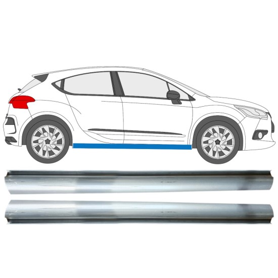 Alsó küszöb javító panel hoz Citroen DS4 2011-2015 / Bal+Jobb / Készlet 15016