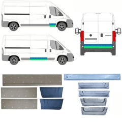 Belső és külső ajtó javító panel hoz Citroen Jumper 2006-2025 / Bal+Jobb / Készlet 14511