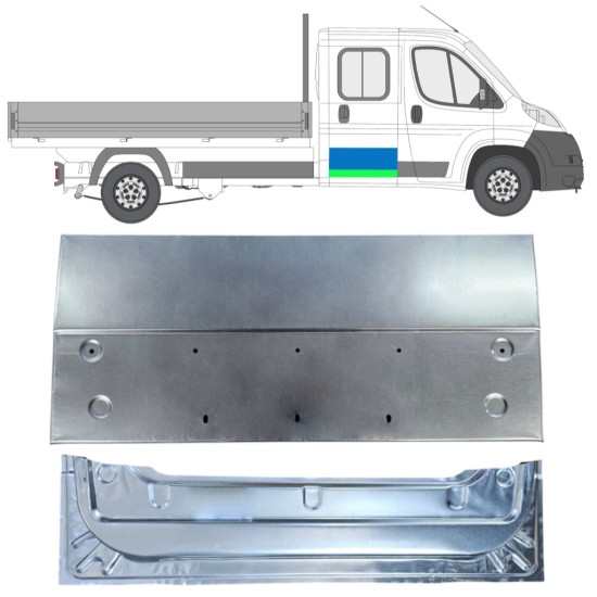 Belső és külső hátsó ajtó javító panel hoz Fiat Ducato 2006-2026 / Bal = Jobb (szimmetrikus) / Készlet 16395