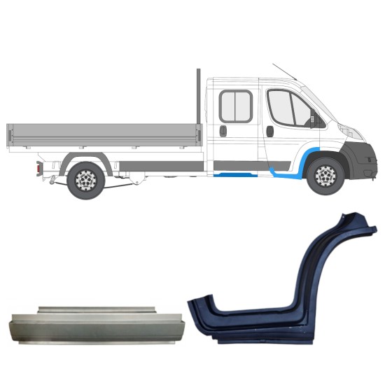 Javító panel készlet hoz Fiat Ducato 2006-2014 / Jobb / Duplafülkés / 14796 Javító panel készlet hoz Fiat Ducato 2006-2014 / Jobb / Duplafülkés / 14796