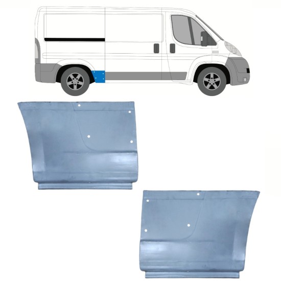 Hátsó sárvédő javító panel hoz Fiat Ducato 2006-2014 / Bal+Jobb 15113