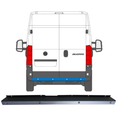 Hátsó lökhárító PDC-vel hoz Fiat Ducato 2006-2018 16925