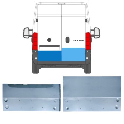 Hátsó ajtó javító panel hoz Fiat Ducato 2006-2014 / Bal+Jobb / Készlet 14536