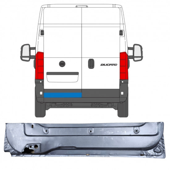 Hátsó ajtó javító panel hoz Fiat Ducato 2006-  / Bal 11672