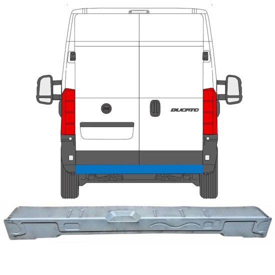Hátsó lökhárító merevítő hoz Fiat Ducato 2006-2026 16869