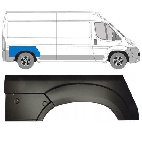 Hátsó sárvédő javító panel hoz Fiat Ducato 2006-2014 / Jobb 12983