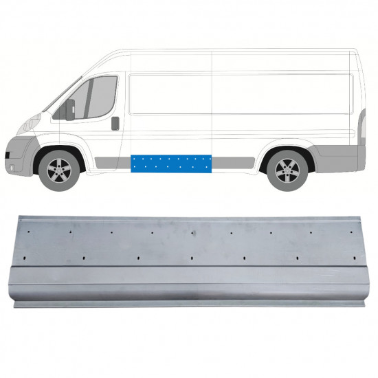 Oldalfal javító panel lyukakkal hoz Fiat Ducato 2006-  / Bal 12446