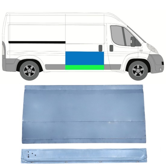 Külső alsó tolóajtó javító panel hoz Fiat Ducato 2006-2014 / Jobb / Készlet 14823 Külső alsó tolóajtó javító panel hoz Fiat Ducato 2006-2014 / Jobb / Készlet 14823
