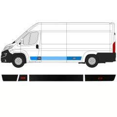 Oldalsó díszítő elemek készlete hoz Peugeot Boxer 2018- / Bal / 14423
