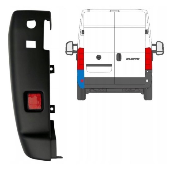 Hátsó lökhárító sarok 180 fokban hoz Fiat Ducato 2018- / Jobb 16025