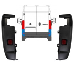 Hátsó lökhárító sarok 270 fokban hoz Peugeot Boxer 2018- / Bal+Jobb / Készlet 13225