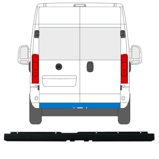 Hátsó lökhárító vonóhorog-nyílással hoz Opel Movano 2021- 16167