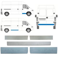 Ajtó javító panel hoz Fiat Ducato 1994-2006 / Bal+Jobb / Készlet 12627