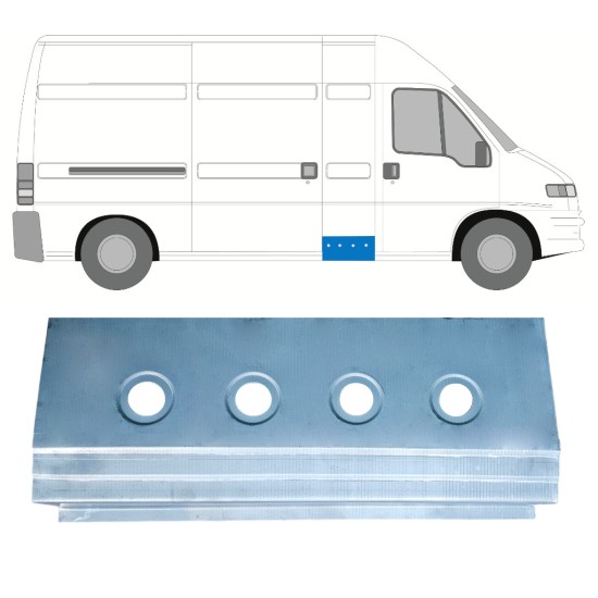 Belső küszöb javító panel hoz Citroen Jumper 1994-2006 / Bal = Jobb (szimmetrikus) 17305