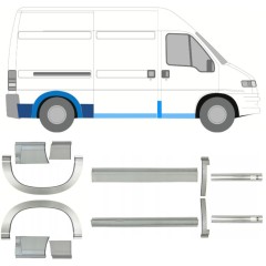 Küszöb és hátsó sárvédő javító panel hoz Fiat Ducato 1994-2006 / Készlet 11523