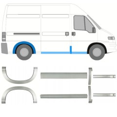 Küszöb és hátsó sárvédő javító panel hoz Fiat Ducato 1994-2006 / Készlet 11517