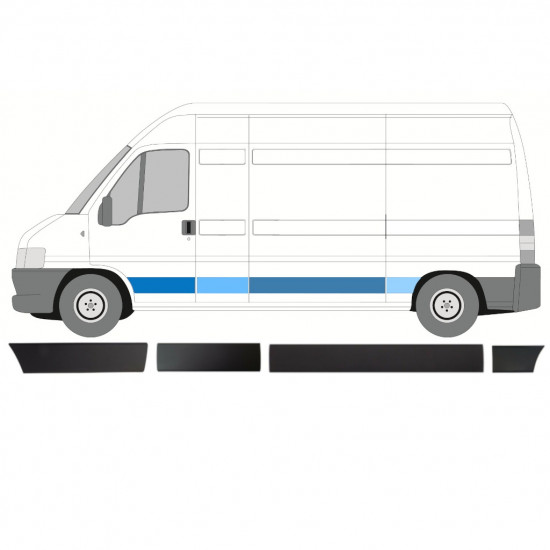 Oldalsó díszítő elemek készlete hoz Fiat Ducato Boxer Relay 2002-2006 / LWB / Bal /  8459