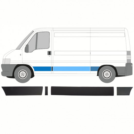 Oldalsó díszítő elemek készlete hoz Fiat Ducato Boxer Relay 2002-2006 / Bal /  8482