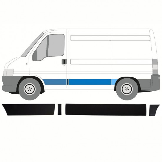 Oldalsó díszítő elemek készlete hoz Fiat Ducato Boxer Relay 2002-2006 / SWB / Bal /  8480