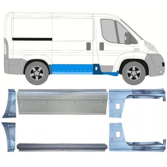 Javító panel készlet hoz Fiat Ducato 2006-2014 / Bal+Jobb / 14813 Javító panel készlet hoz Fiat Ducato 2006-2014 / Bal+Jobb / 14813