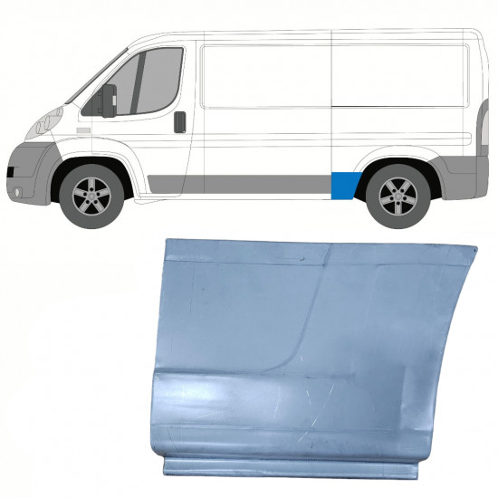 Hátsó sárvédő javító panel hoz Fiat Ducato 2006- / MWB / Bal 8860