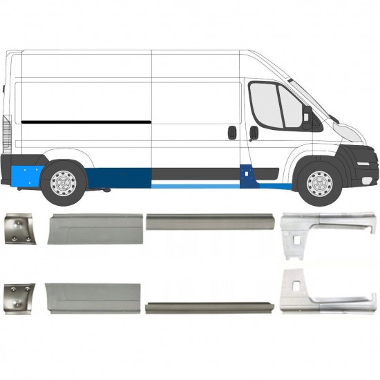 Küszöb javító panel hoz Fiat Ducato 2006- / Bal+Jobb / Készlet 10888