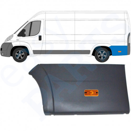 Hátsó oldali díszítő elem lámpával hoz Fiat Ducato 2006- / LWB / Bal /  10681